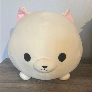 Squishmallows Cream and Pink Stuffed Animal with Adorable Features